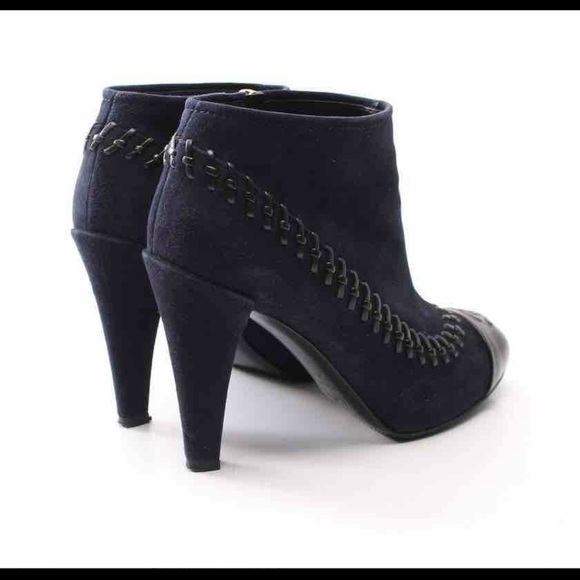 CHANEL Navy and Black Ankle Boots - Picture 3 of 13